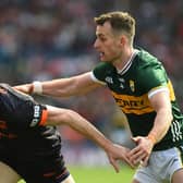 Armagh’s Conor Turbitt goes past Kerry’s Tom O’Sullivan during their meeting in the All-Ireland SFC Semi-final last year. Pics: John Merry