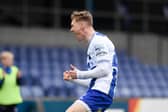 Newry City's Ryan McNickle celebrates scoring a goal. Pic: Brendan Monaghan