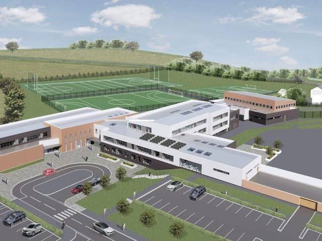 An artist's impression of the new building at New-Bridge Integrated College.