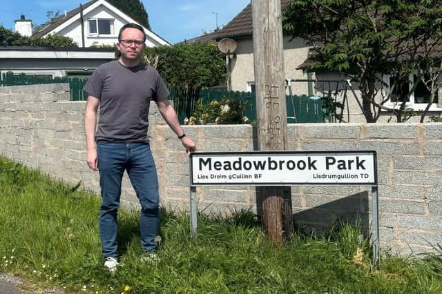 Dáire Hughes MP in Meadowbrook Park.