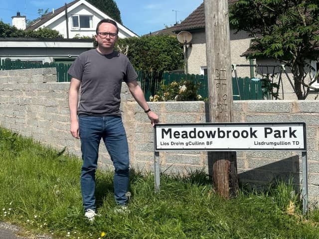 Dáire Hughes MP in Meadowbrook Park.