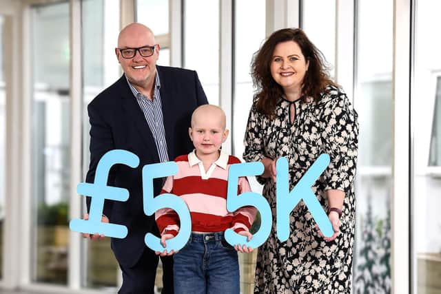 Ian Wilson, Chief Executive at Grand Opera House, Jane Hoare, CEO at The Children's Cancer Unit Charity and Darcie Smyth