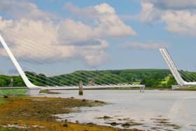 An artist's impression of the proposed Narrow Water Bridge.