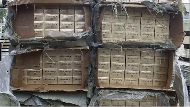 Cigarettes which were seized near Newry.
