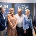 Conleth McConville, Joint Managing Director, The Rathbane Group; Damien Morgan, CEO, NTS; Mirka Rybakowska, Office Manager, The Rathbane Group Poland; and Gary Annett, CEO, MJM Marine are pictured with Justyna Blaszak-Gondek(second left) from the Regional Pomeranian Chamber of Commerce at the launch of The Rathbane Group’s new office in Gdansk, Poland.