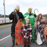 Saint Patrick leading the parade. INNR1102