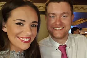 Ciara Sands with partner Karl Heaney.