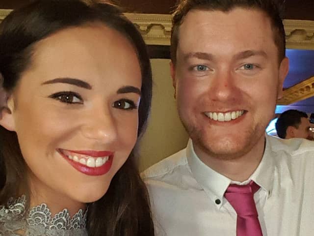 Ciara Sands with partner Karl Heaney.