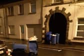 On December 15 Edward Street was impassable with two blue bins on the road.