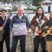 Pictured at the festival press launch are: Ian Sands (Festival Director). Paul Callan (Lead Sponsor: Diageo NI), Festival Performer's James & Sarah Sands (Bluez Katz Blues Band).