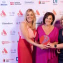 Pictured are Tanya Martin from award sponsor IQ&Co., Edwina Flynn and The WiB Group Chair Nichola Robinson.