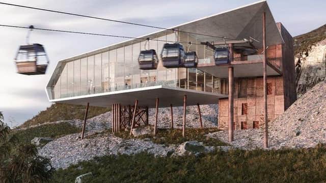An artist's impression of how the Mournes Gateway Project could look when finished.