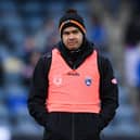 8 February 2025; Armagh manager Darnell Parkinson before the Lidl Ladies National Football League Division 1 match between Dublin and Armagh at Parnell Park in Dublin. Photo by Stephen McCarthy/Sportsfile