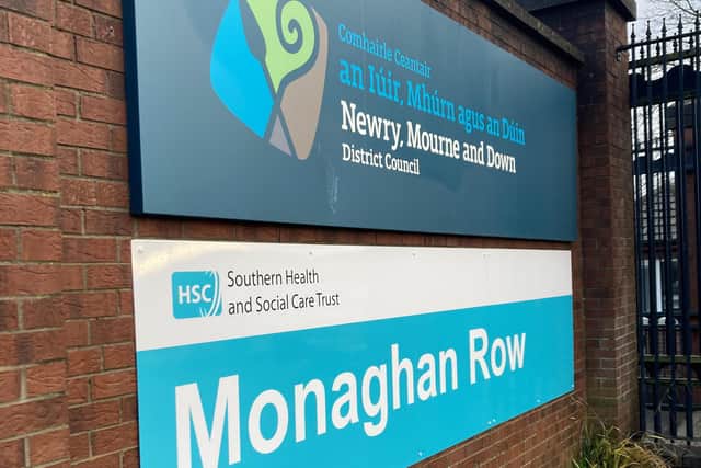 The Southern Trust and Newry Mourne and Down District Council operate out of offices at Monaghan Row.