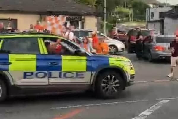 PSNI vehicle in Camlough