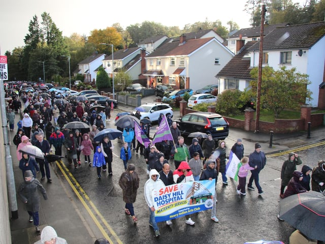 Everyone marched to save the Maternity Unit at Daisy Hill Hospital. Politicians were all out in support and people are now asking for them to use their position now to fight for Daisy Hill Hospital and the people of Newry and Mourne. INNR4342