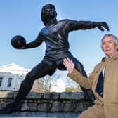 Press Eye - Belfast, Northern Ireland -04th November 2023 - Photo by William Cherry/Presseye

Legendary goalkeeper Pat Jennings performed the official unveiling of his statue in Kildare Street, Newry on Wednesday morning.  

The legendary Northern Ireland goalkeeper was capped 119 times for Northern Ireland and played in two World Cups.

His club career included winning five trophies with Tottenham and Arsenal in addition to being named the Players' Player of the Year [1976] and Football Writers' Player of the Year [1973].  Photo by William Cherry/Presseye 