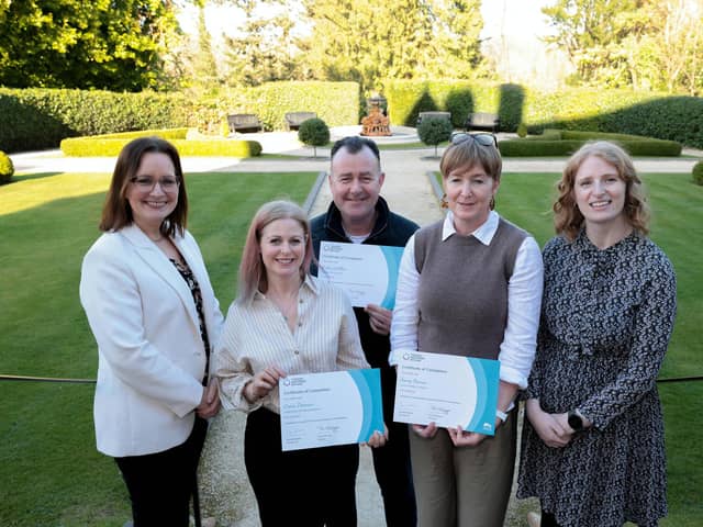 Tina O’Dwyer, CEO of The Tourism Space, Ciara Tiernan, Willowtree Glamping Mournes, Richard Allen, Hillyard House Hotel, Jenny Hanna, Green Holiday Cottages and Jessica Hoyle, Experience Brand Development Manager at Tourism NI.