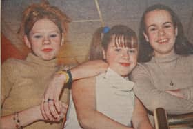 Young models Kathy Trainor, Grace Boylan and Judy Black who took part in the Arcadia Group's fashion show in the Canal Court Hotel.