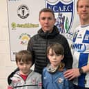 VANTRU has confirmed its sponsorship of Northern Ireland Football League (NIFL) championship side, Newry City Athletic Football Club’s senior team. The company’s Managing Director, Rory Mulvaney is pictured alongside Ryan McGivern, who has led a lucrative career playing with Manchester City, Scottish side Hibernian and internationally for Northern Ireland. Also included in the photo are Rory’s sons, Jack and Rory jr.