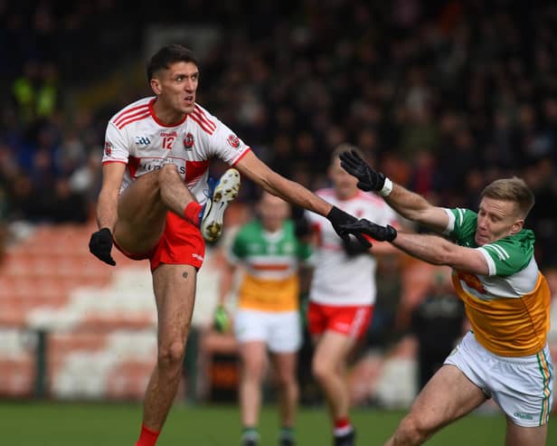 ​Eoin Woods pictured during his Man of the Match display against St Paul’s.