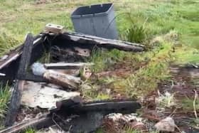 Rubbish which has been left in the Damolly area of Newry.