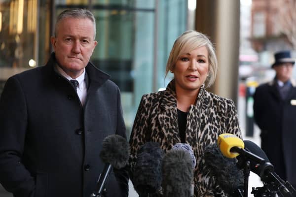 New Economy Minister with Michelle O'Neill, the new First Minister.