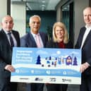 L-R: Managing Director of NIE Networks, Derek Hynes; Group Chief Executive Officer of Phoenix Energy, Kailash Chada; Chief Executive of NI Water, Dr Sara Venning; and Director of Openreach NI, Garret Kavanagh.
