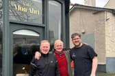 Event organisers Des Murphy and Tommy Fegan with Cafe Mon Abri's Mick Lewis.