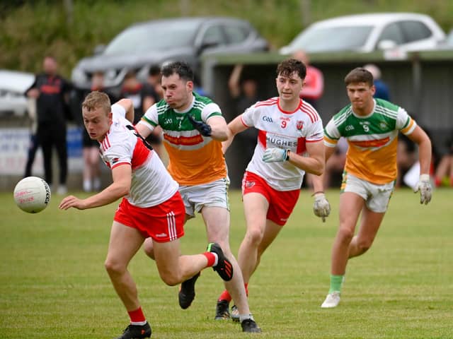 Oisin O'Hare was the lone goalscorer as Carrickcruppen defeated Grange in the last eight. Pic: Brendan Monaghan
