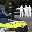 Police at the scene of the incident in Crossmaglen on September 4. Photo Declan Roughan / Press Eye