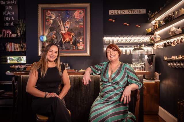 Harrison Chambers of Distinction owner, Melanie Harrison pictured with Whiterock Head of Property Fimance, Clare Stokes.