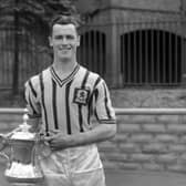 Peter McParland with the FA Cup.