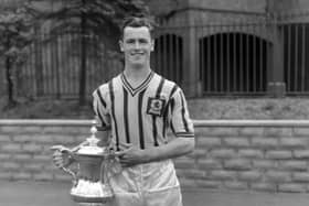Peter McParland with the FA Cup.