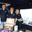 Hanna Hillen stand at Newry Agricultural Show with a raffle for a lovely Hamper l-r Violet Taylor, James Hanna, Linda Johnston and Anna Wilson. INNR2627