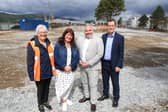 Newry, Mourne and Down Council Chairperson, Councillor Valerie Harte is photographed with Bridgeen Murphy (DFC), Gerard Murray, Director Regional Development Officer (DfC) and Damien Mulholland, Deputy Director (DfC) to announce the commencement of the next stage of public realm works along Warrenpoint’s Front Shore.