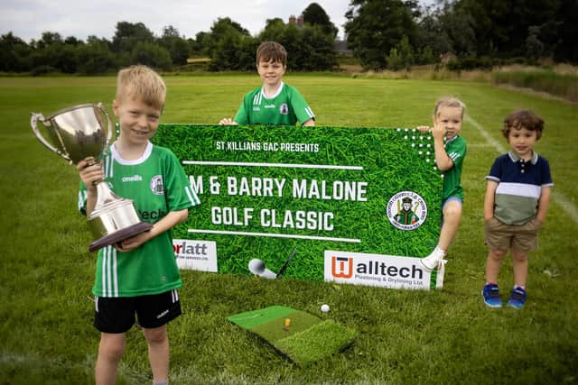 Grandchildren Logan, Ethan, Zola and Reilly Malone at the launch.