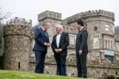 During a visit to Killeavy Castle, Economy Minister Conor Murphy welcomed the growth in tourism from the south. Pictured L-R: Economy Minister Conor Murphy; Mick Doyle, Managing Director, Killeavy Castle; and David Roberts, Director of Strategic Development, Tourism NI.