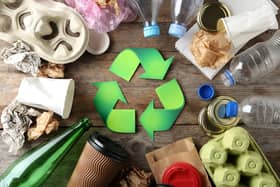 Some of the many materials that can be recycled