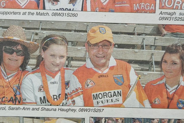 Armagh fans enjoy the county's 1-11 to 0-8 win over Fermanagh in the Ulster Championship final in 2008.