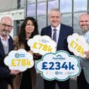 Conor O’Kane, Senior Partnerships Manager - Marie Curie, Alison Reynolds, Corporate Partnerships Officer – Irish Cancer Society, Trevor Lockhart MBE, Fane Valley Group Chief Executive and Phil Alexander, Chief Executive Officer - Cancer Fund for Children