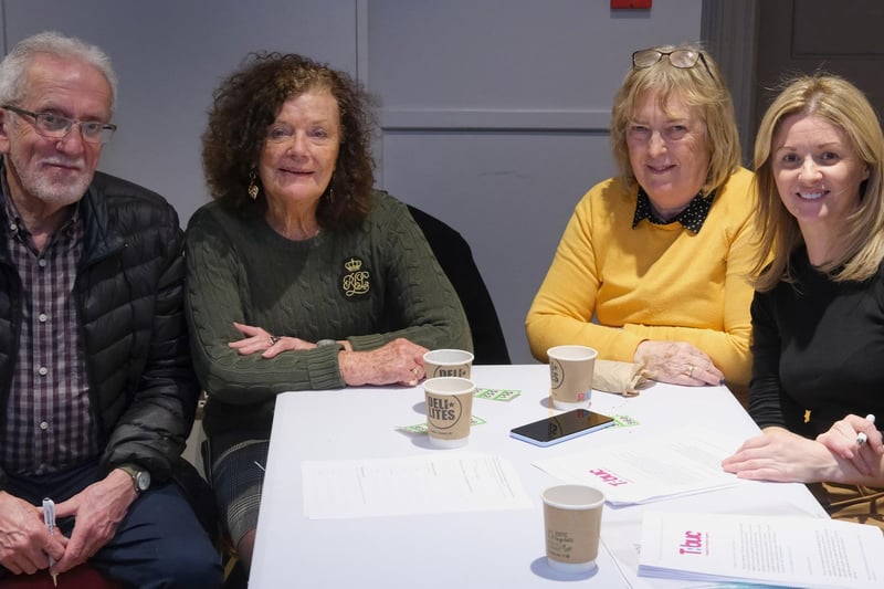 Patrick Murray, Deirdre Junghanns, Margaret Convery and Kerri Morrow at the Newry, Mourne and Down District Council Tea Dance in Newry Town Hall.