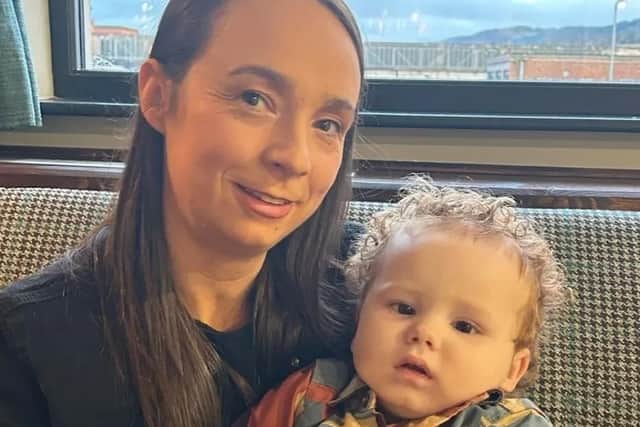 Harry pictured with his mum, Shauna.