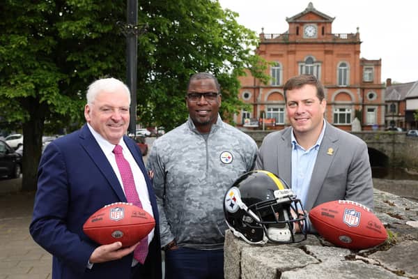 The Pittsburgh Steelers maintain their roots with Newry, and representatives visited the city last year.