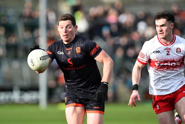 Armagh defeated Derry 4-24 to 1-18 in the league in March. Pic: John Merry