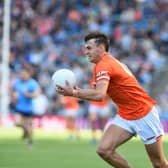 Darragh McMullen on the ball during Armagh's win over Dublin. Pic: John Merry