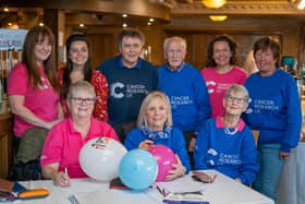 Newry Cancer research committee: Back row: Maeve Kilpatrick, Lisa Bailey, Paddy O’Hanlon, Gervase McCartan, Sophie Hunter, Rosalind McCullough. Front row Bernie Ward, Cora Trainor, Norah Mallaghan.