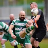 Conor McKeown made some great first half clearances for Cleary Celtic to deny Newry Celtic the opening goal.