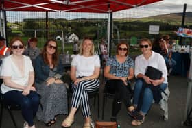 Ladies enjoy the afternoon watching the children being entertained at Lislea Community Associaiton Family Fun Day. INNR3808:x
