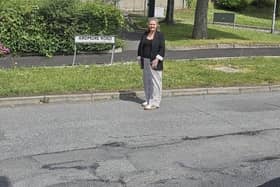 Cllr Geraldine Kearns on the Ardmore Road in Damolly.
